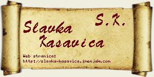 Slavka Kasavica vizit kartica